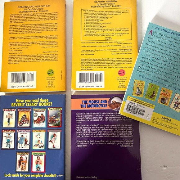 Beverly Cleary Paperback Book Lot of 9 Ramona Ralph Mouse Henry Huggins Maggie - Picture 4 of 4
